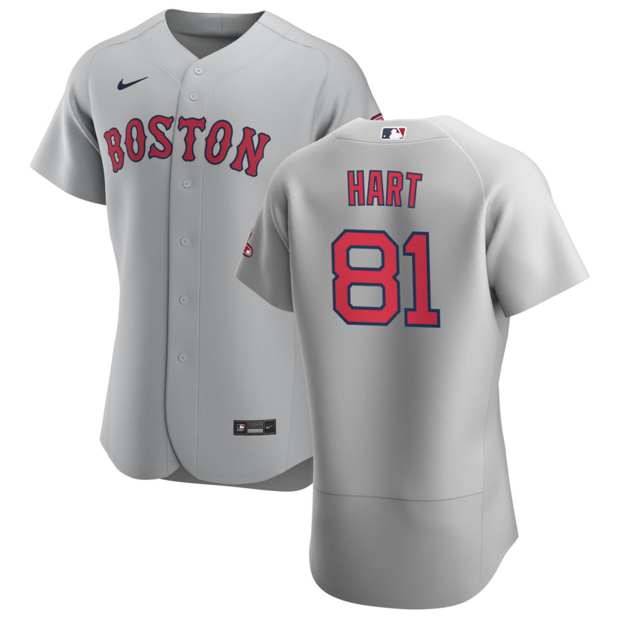 Boston Red Sox 81 Kyle Hart Men Nike Gray Road 2020 Authentic Team MLB Jersey